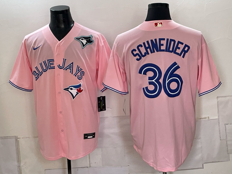 Men 2026 Toronto Blue Jays #36 Schneider pink Game Nike MLB Jersey 0907001->toronto blue jays->MLB Jersey